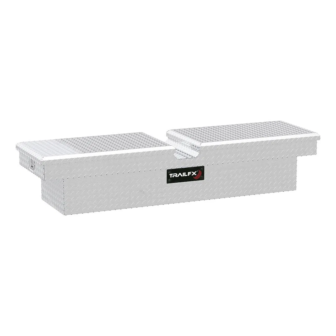 140721 – TRAILFX Tool Box, Crossover Standard Diamond Tread Bright Polished 16 Gauge Aluminum 19-1/4 Inch Length x 72...